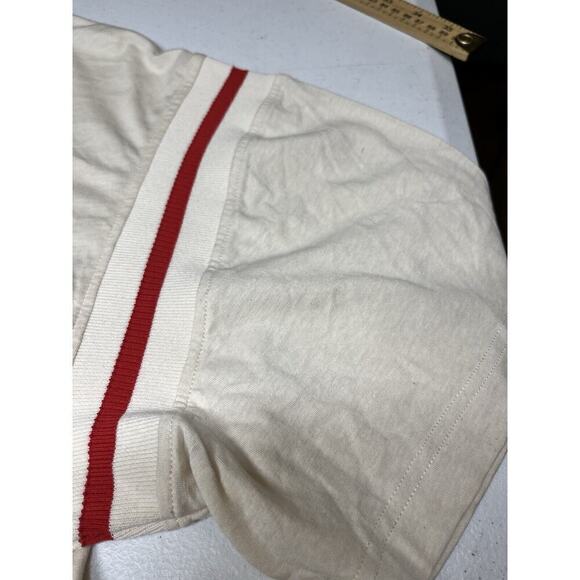 J. Lindbergh Glade Varsity Rib Tee Womens Cloud White Womens Size M - Picture 2 of 8